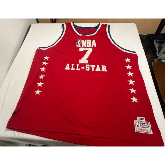 Karl Malone #7 1988 NBA All-Star Jersey Mitchell & Ness Hardwood Classics Sz 56 - Picture 5 of 15